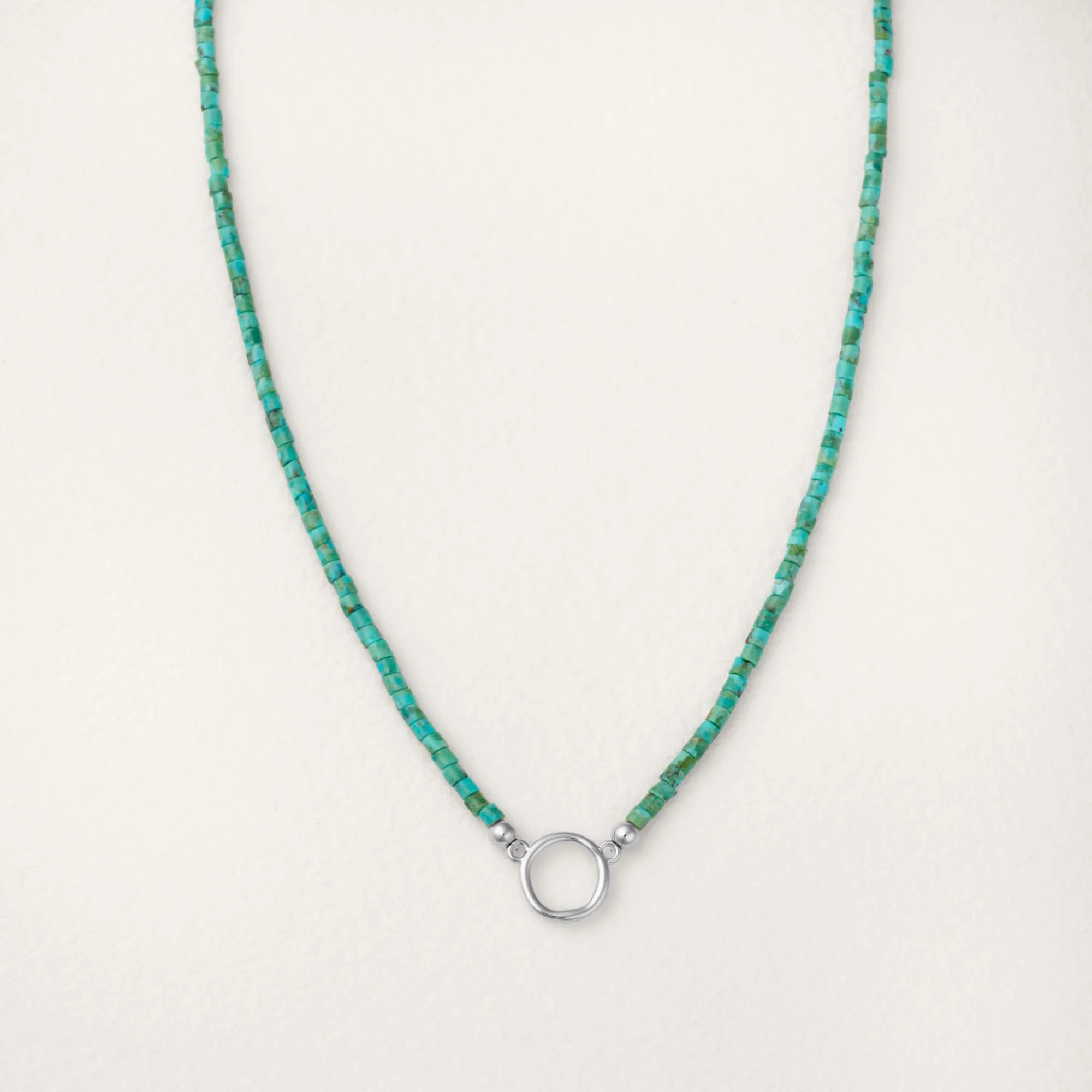 Alba Circle Turquoise Beaded Necklace - Image 3