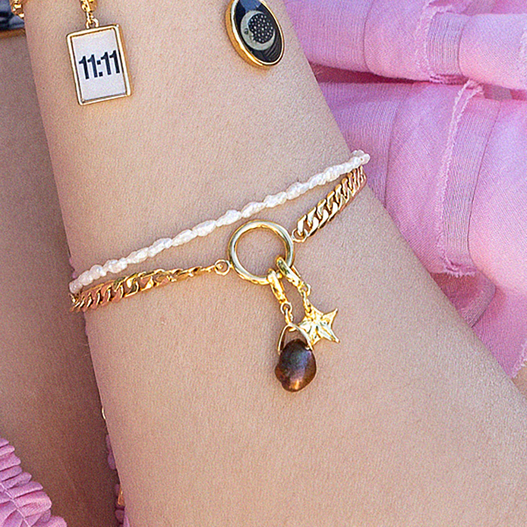Bruna Caramel Mini Pearl Charm - Image 3