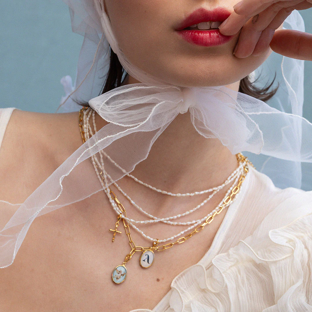 Ophelia Dainty Freshwater Pearl Necklace - Image 5