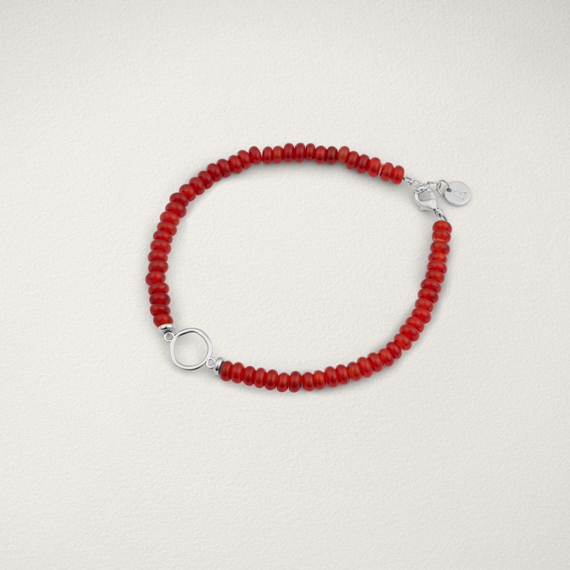 Sienna Red Agate Circle Bracelet - Image 4